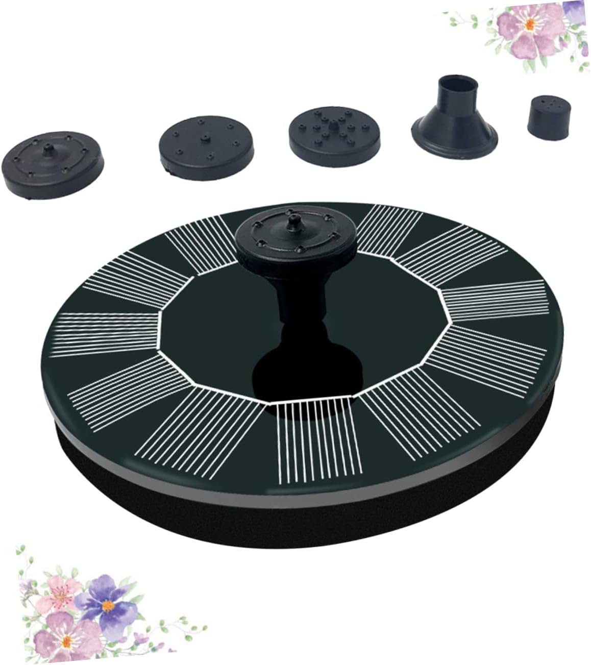 Sosoport Solar Floating Fountain Solar Panel for Small Garden Mini Water Fountain for Pool and Bird Bath Easy to Use and Water Circulation