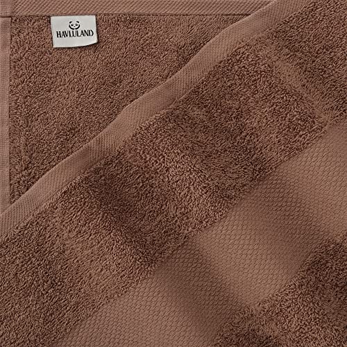 Havluland Premium Bath Towel Bathroom Towels Luxury Hotel & Spa Towel Turkish Cotton Super Soft And Absorbent Towels Extra Large 27" X 54'' Quick-Dry Bath Decor Towels (1 Piece Bath Towel, Brown) #TOP1