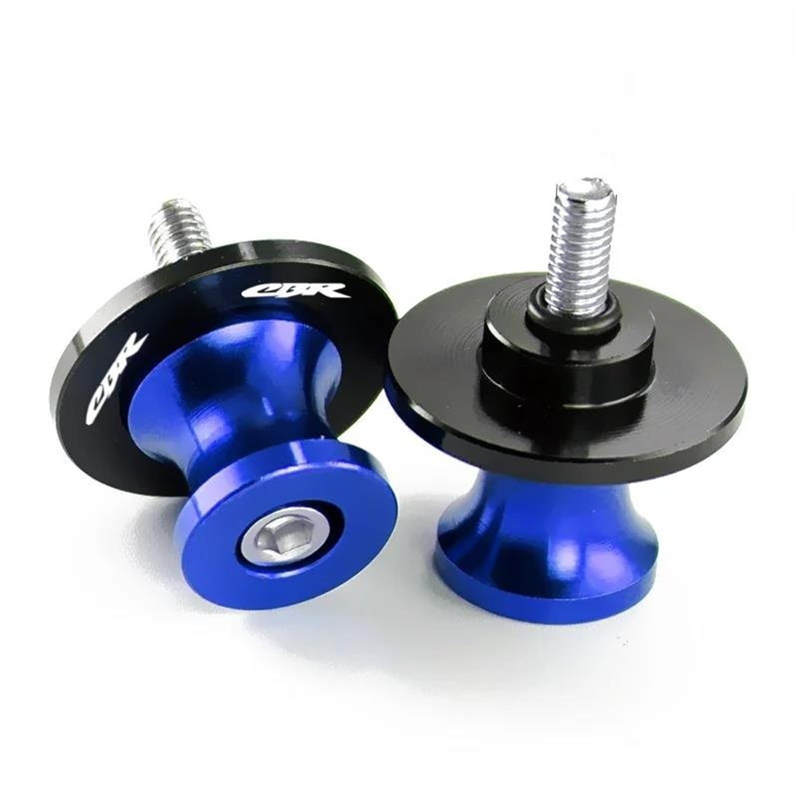 Bobines de bras oscillant 6mm bleu pour moto Honda CBR 600 900 1000 RR