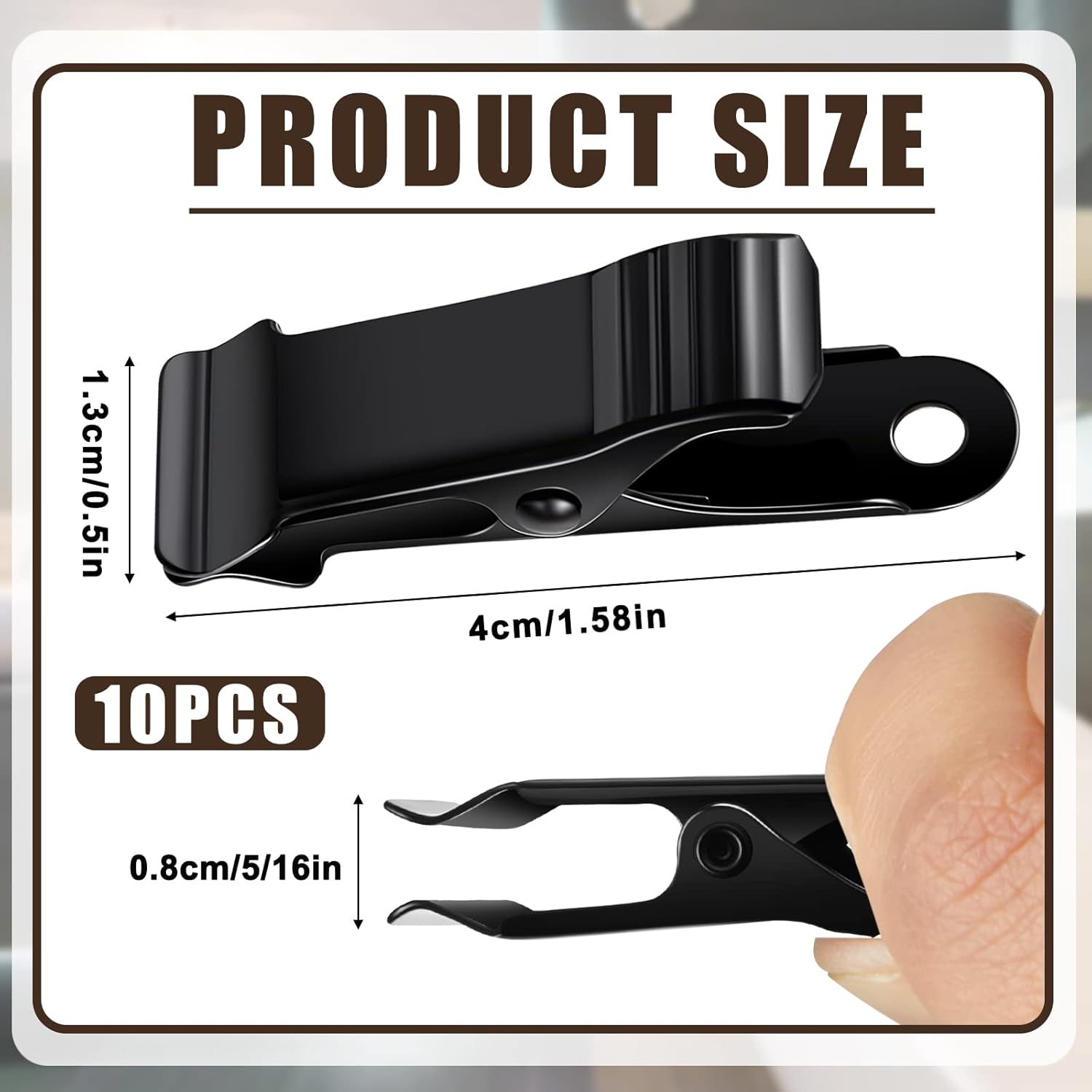 10 Pcs Metal Mini Clamps Mini Spring Clamp Crocodile Alligator Clips 1/2 Inch Wide for Work, Smooth Jaw, 5/16 Inch Capacity (Black)