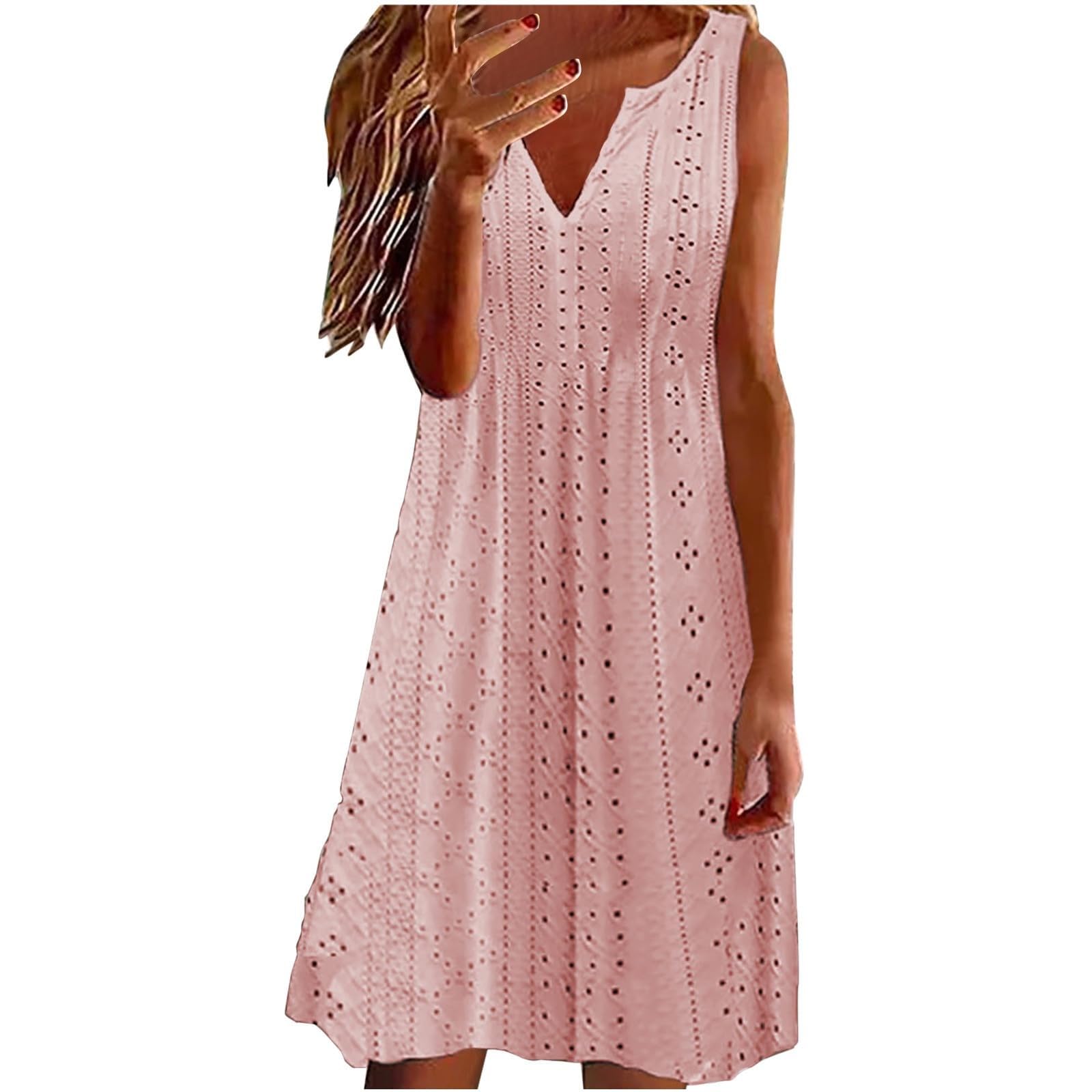 Kwatieh Vestido Largo Vestido Mujer Sin Mangas Vestidos Largos Verano Mujer 2024 Vestidos De Verano Mujer 2023 Largos Vestidos Midi Casual Vestidos Mujer Casual Baratos
