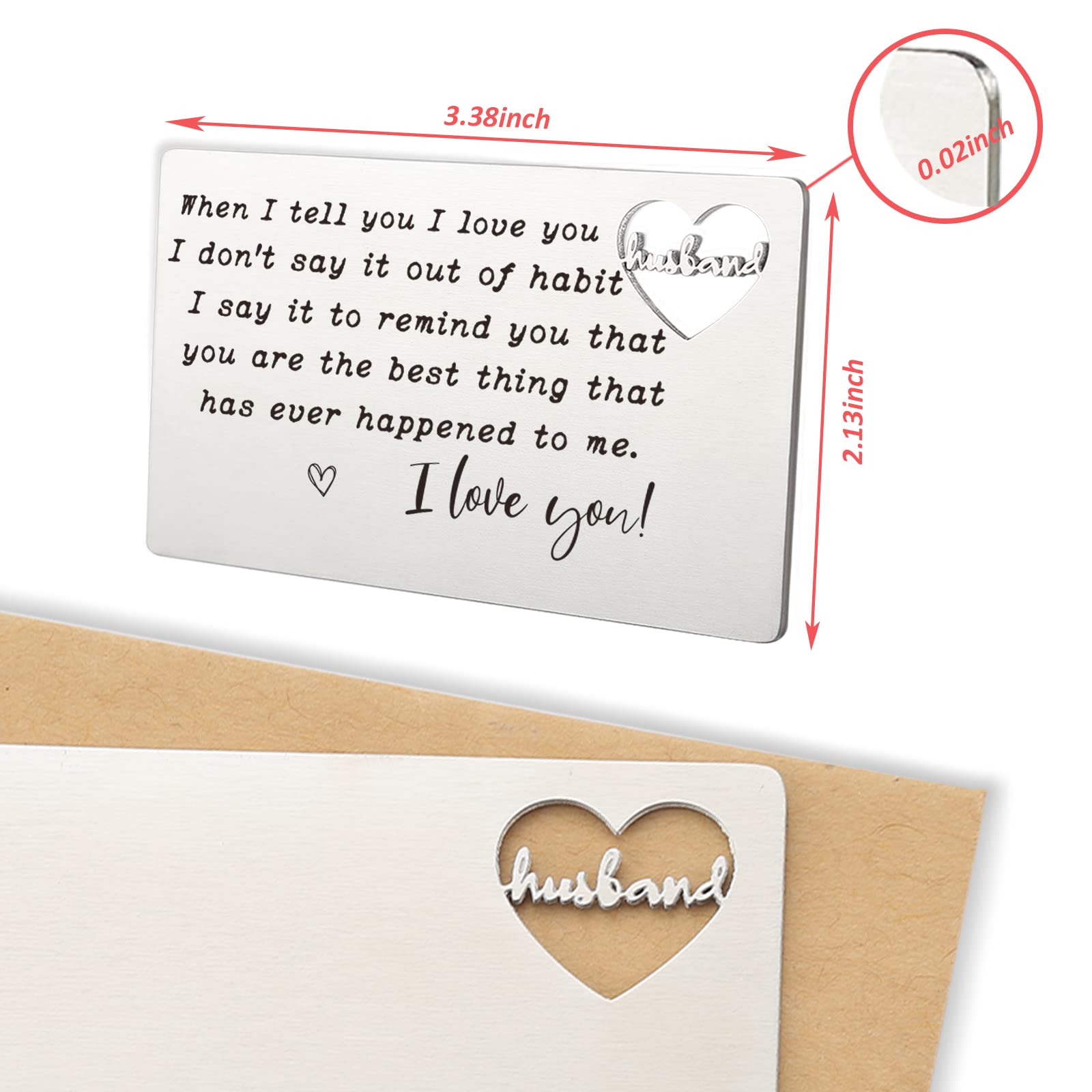 YODOCAMP Cadeau Pour Femme De La Part D'un Mari, Carte D'anniversaire