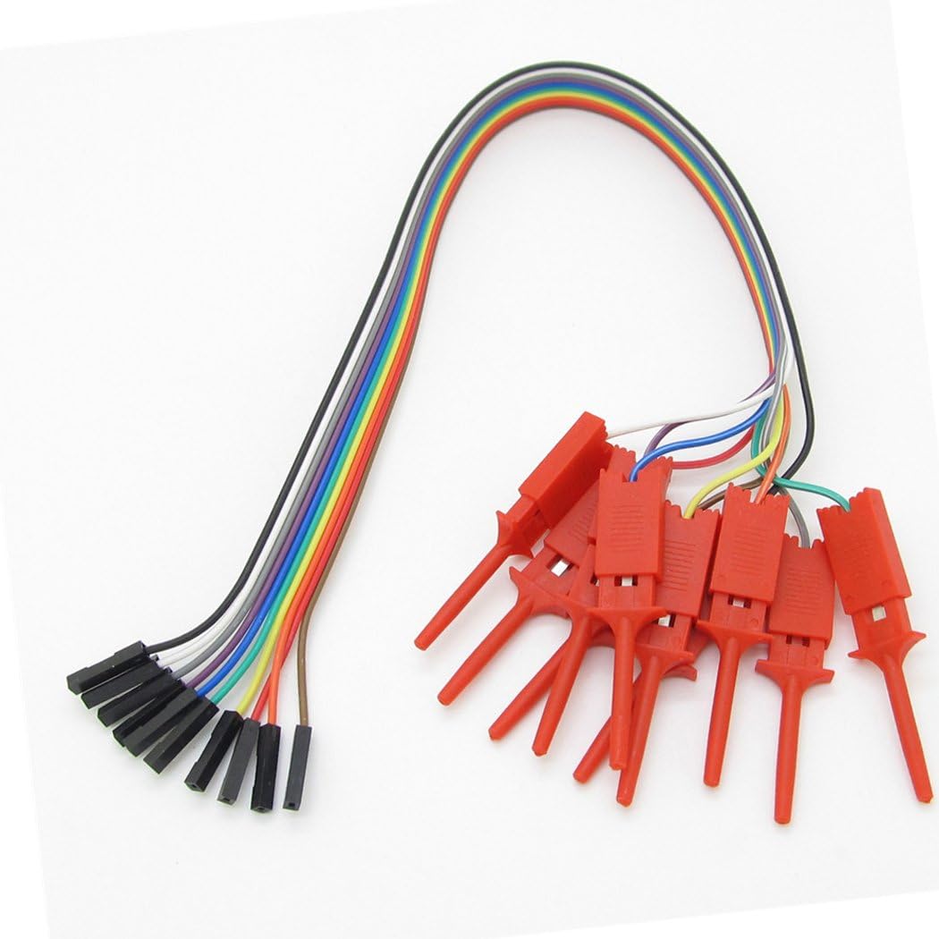 A Set 10pcs Red Logic Analyser Useful High Efficiency Clip