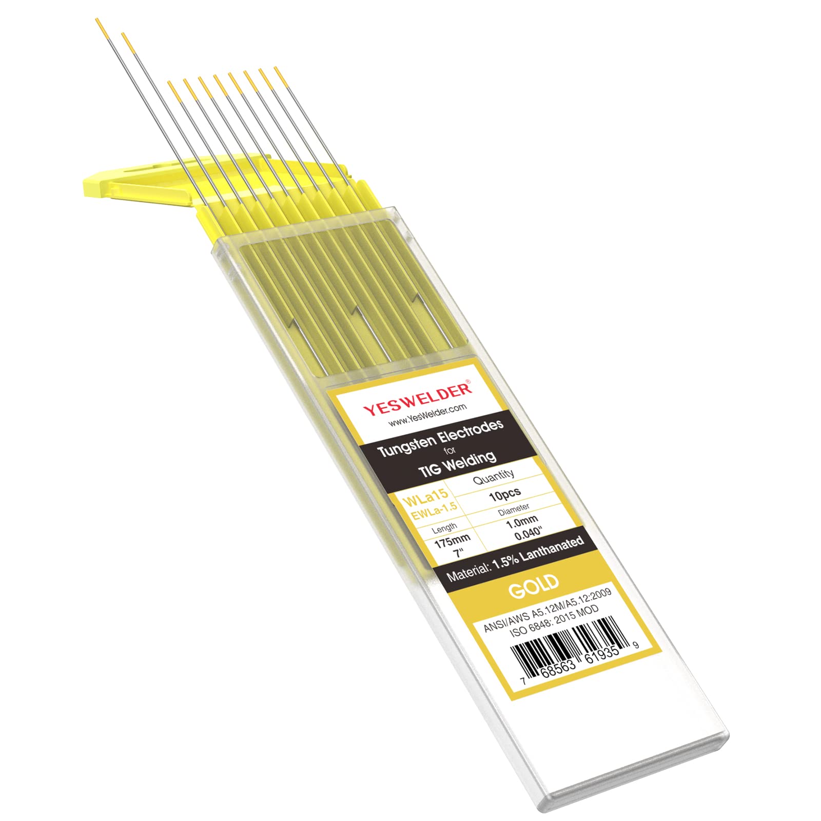 YESWELDER TIG Welding Tungsten Electrode 1.5% Lanthanated