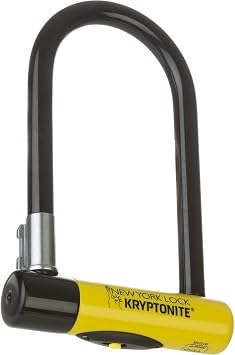 Kryptonite New York Standard Bicycle U-Lock with Transit FlexFrame Bracket (4-Inch x 8-Inch)