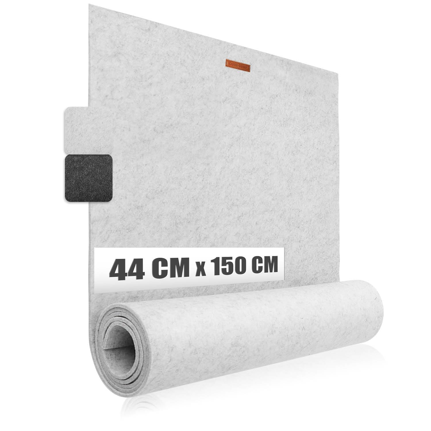 COM-FOUR® Premium felt table tape - 44 x 150 cm - decoration for the festive table - table runner as table decoration - long, narrow tablecloth (Gray)