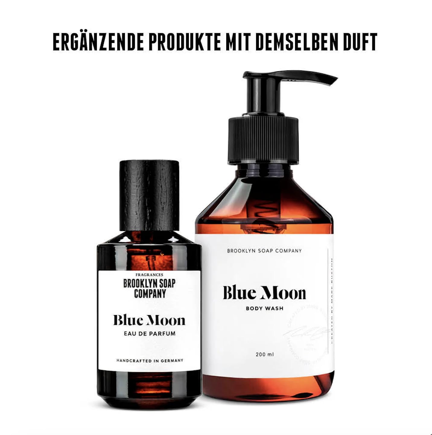 Blue Moon (50ml) · Brooklyn Soap Company · Fruchtig-frisches Eau de Parfum · Mit Apfel, Bergamotte, Leder & Zedernholz · Langanhaltender Herrenduft