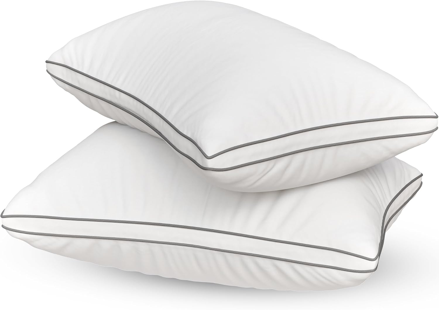 TOOFLEE Queen Size Bed Pillows Set of 2 - Luxury Down Alternative 5 Star Hotel Pillows for Back, Side and Stomach Sleepers - Gusseted Soft for Sleeping, Bedroom (2 Pack)