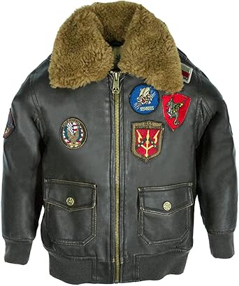 Top Gun Kids Vegan Leather Aviator Jacket