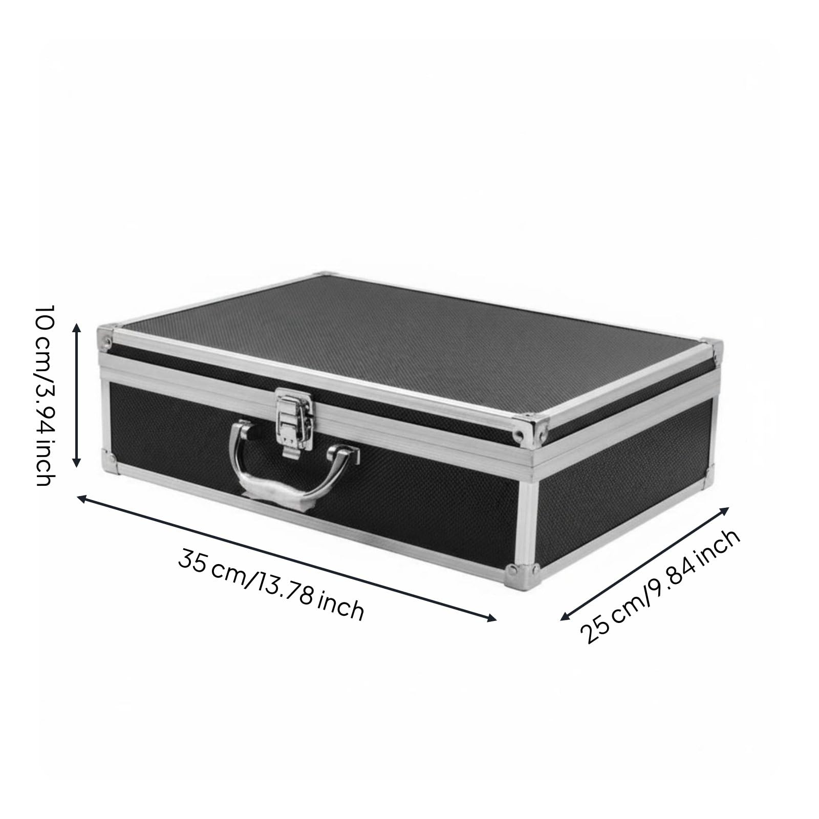 Cassetta Degli Attrezzi in Alluminio Valigetta Porta Attrezzi Custodia Rinforzata Combinazione Blocco Schiuma Personalizzata Adatta per Strumenti, 43x32x13cm
