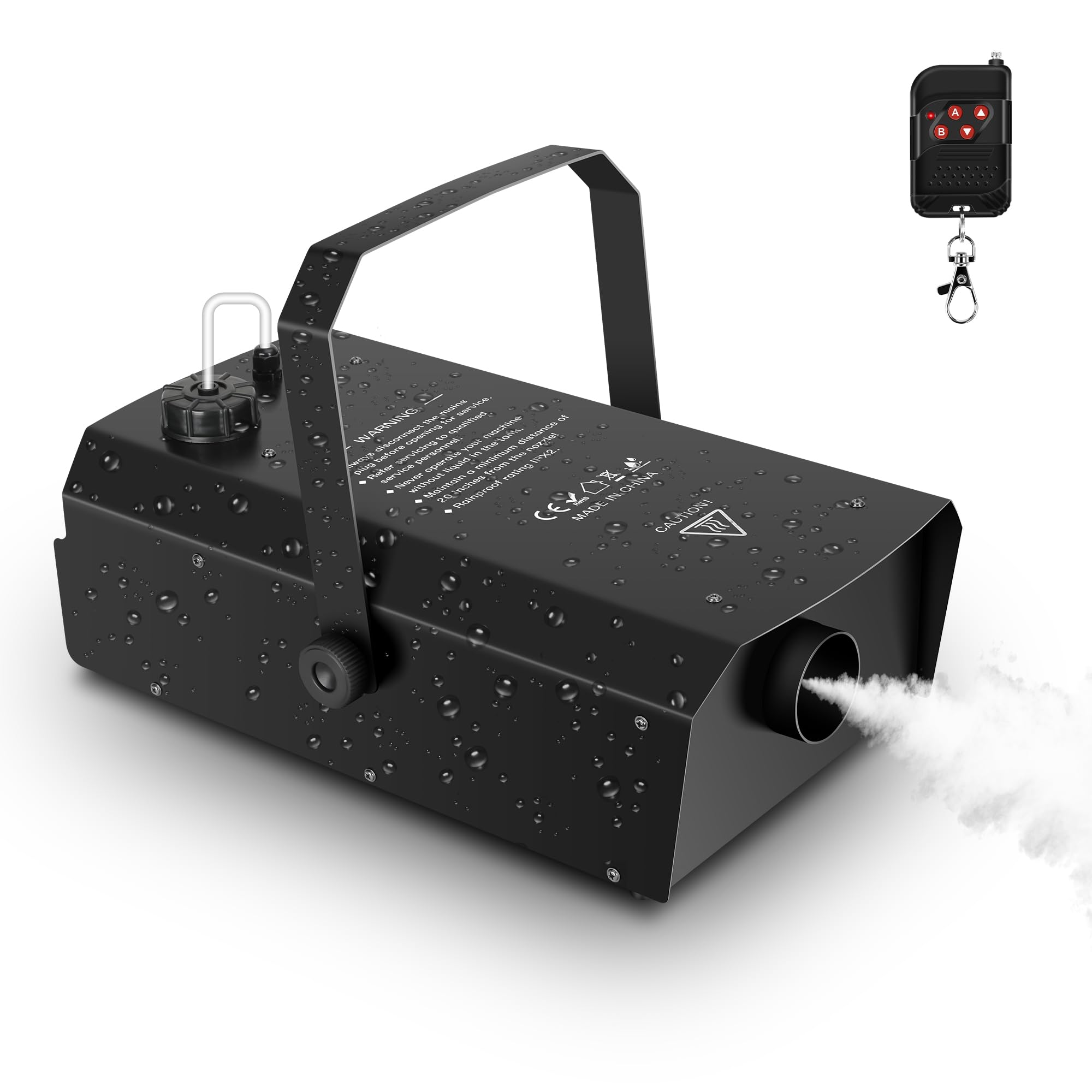 Telbum 1500 Watt Nebelmaschine Außen-Nebelmaschine mit Fernsteuerung, DMX512, Timer, Wasserdichtes Design, Professionelle Räuchermaschine Fog Maschine für DJ Bühne Party Hochzeit Halloween