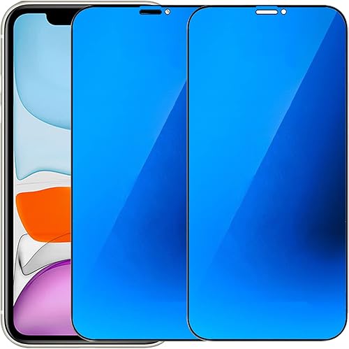 Miniatura 24 de Paquete de 2 protectores de pantalla de vidrio templado anti-azul para iPhone 13/13 Pro/iPhone 14 / iPhone 16e Película protectora de pantalla