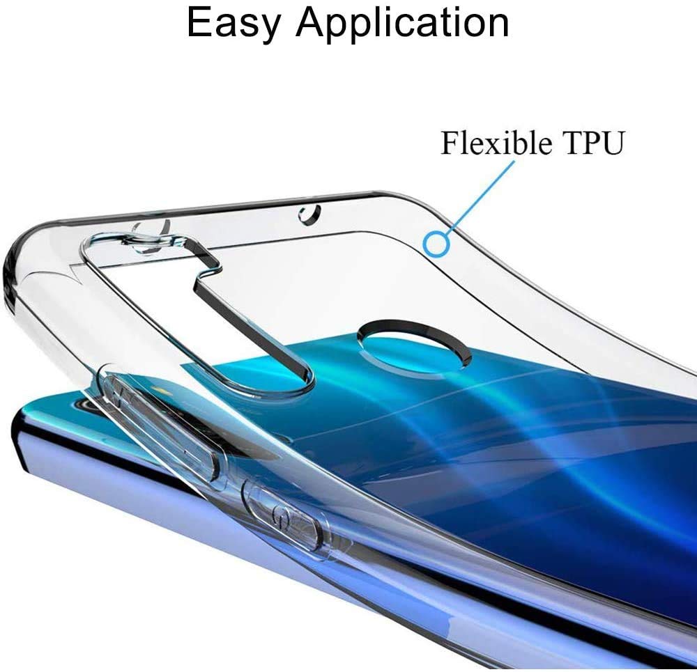 Captor Cover Trasparente per Xiaomi Redmi Note 9 Pro/Redmi Note 9S, Custodia TPU in Silicone Flessibile Morbida e Sottile, Protezione Full Body con Bordo Rialzato per Schermo e Fotocamera