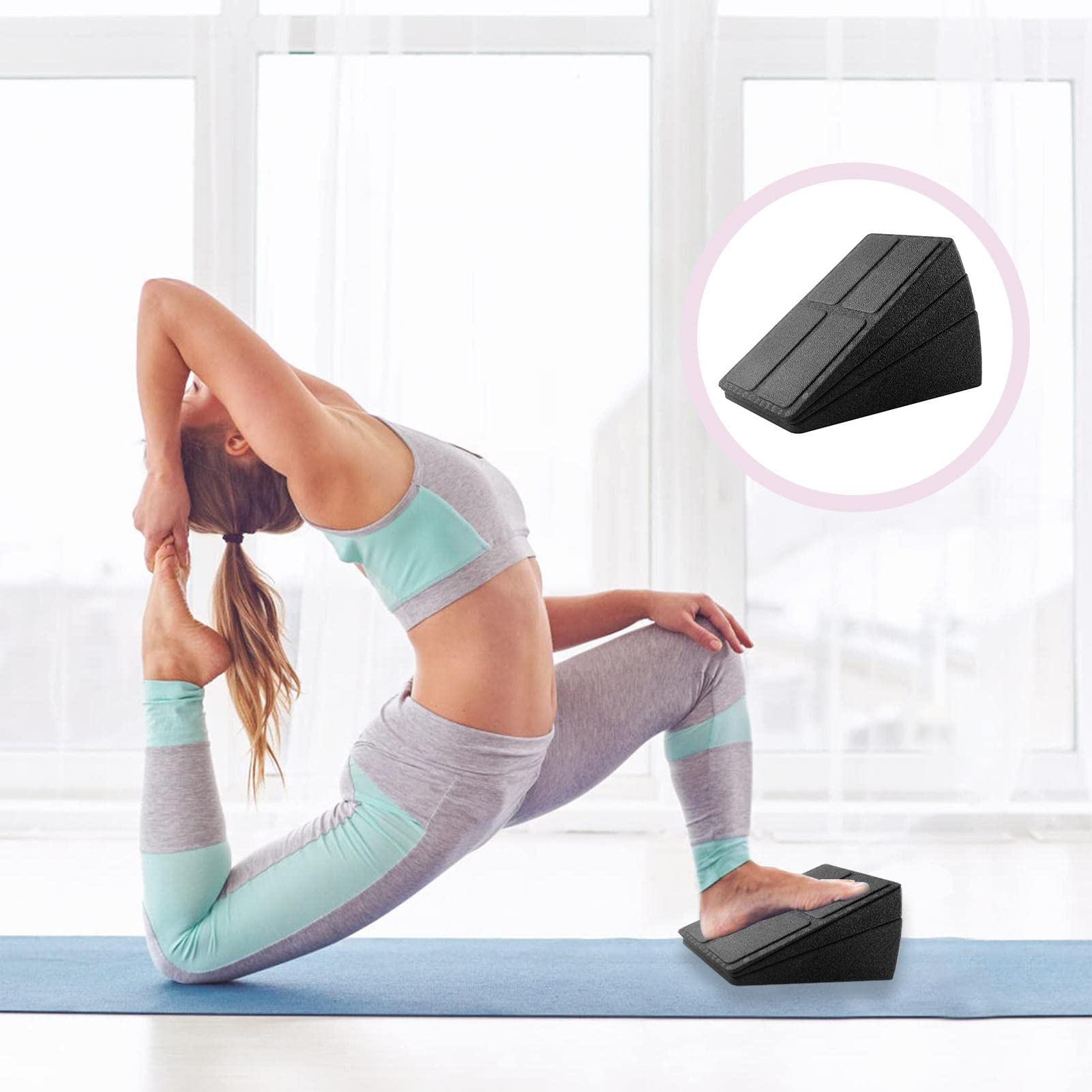 Planche Inclinée EPP 3 Pièces - Angles 8,5° Et 17° - Charge 300 Kg - Pour Squats, étirements Mollets Et Fasciite Plantaire