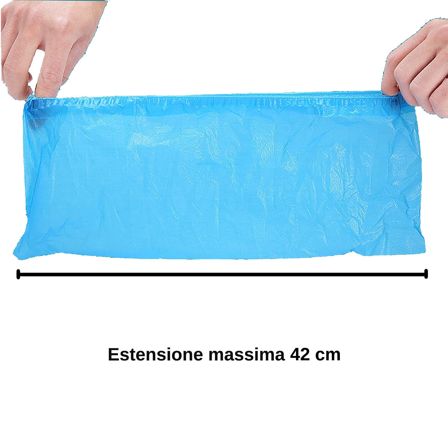 Copriscarpe Impermeabili MAQA 100 pz 42 cm Calzari Monouso USA e Getta Antiscivolo Blu