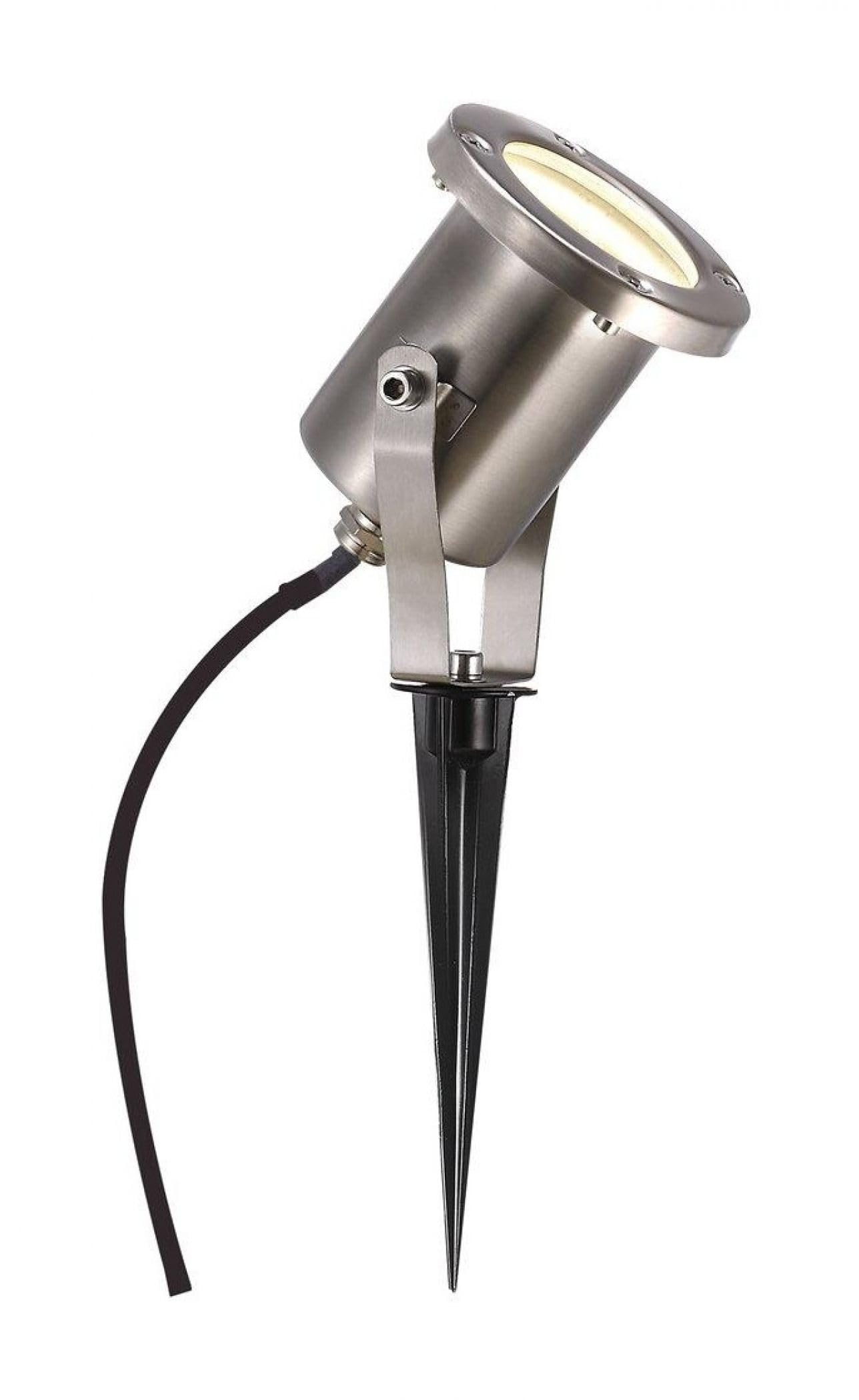 Nordlux Taurus Outdoor Spot Light Silver Stainless Steel GU10 Adjustable Head - Garden, Patio, Driveway Mains Powered, IP54