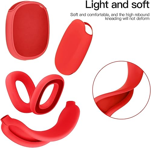 Miniatura 6 de Funda de silicona 3 en 1 compatible con auriculares Apple Airpods Max (20242020), funda antiarañazos para las almohadillas para los oídos y diadema