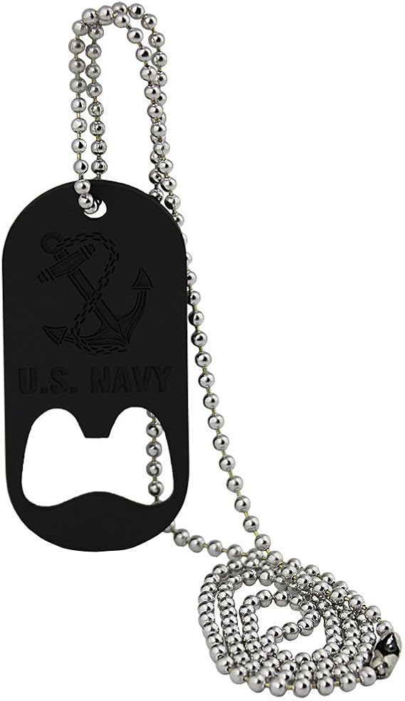 U.S. Navy Anchor Dog Tag Bottle Opener