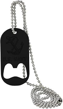 U.S. Navy Anchor Dog Tag Bottle Opener