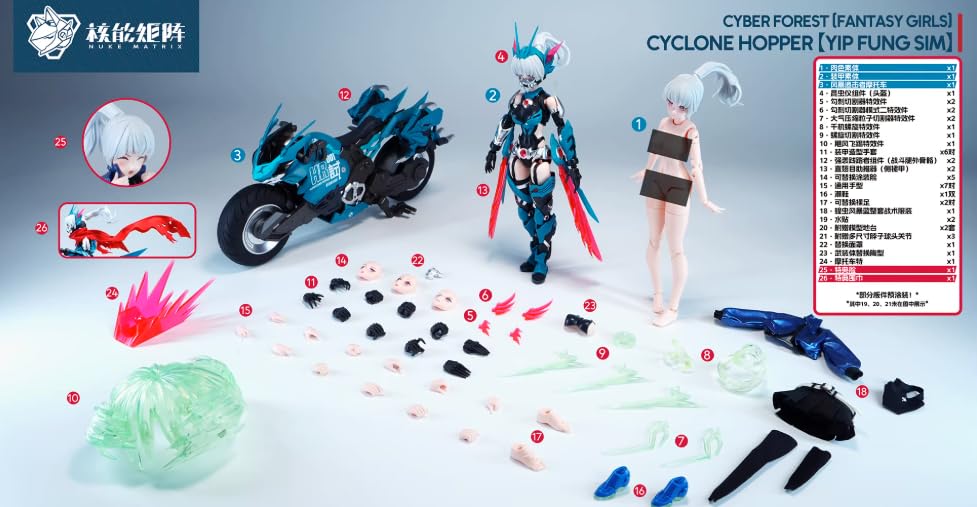 Amazon.co.jp: [AC]核能矩陣 1/12 CYCLONE HOPPER 葉風婵 機甲 美少女