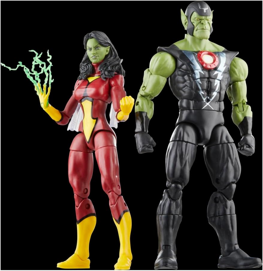 Hasbro Marvel Legends Series Figures - 6" Figures with Accessories - Skrull Queen & Super-Skrull - F7085