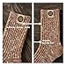 HVRAC Women's Cute Retro Cotton Double Needle Crew Socks Fashion Fabric Label Thick Warm Casual Socks for Winter Autumn 4PC