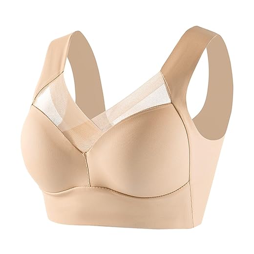 Zenchic Bra - Seamless Sexy Push Up Wireless Bra Posture Correcting Bra for Seniors Plus Size Ice Silk Sport Bras
