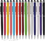 15 Stylus Styles Pack pour Ecrans tactiles Stylos Style Pen Compatible avec les tablettes de téléphone Kindle et Black Ink Ballpoint Pens-2 en 1 Stylistes stylos pour écrans tactiles