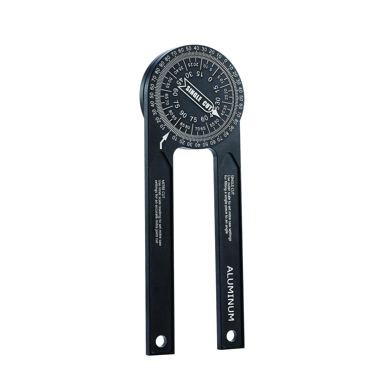 Aluminum Miter Saw Protractor | 7-Inch Rust Proof Angle Finder Featuring Precision Laser Engraved Scales