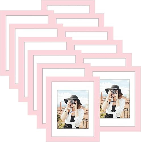 Miniatura 348 de Picrit - Juego de 12 portarretratos de 5 x 7 pulgadas para colgar en la pared o exhibir sobre una mesa, para fotos de 4 x 6 con paspartú o 5 x 7