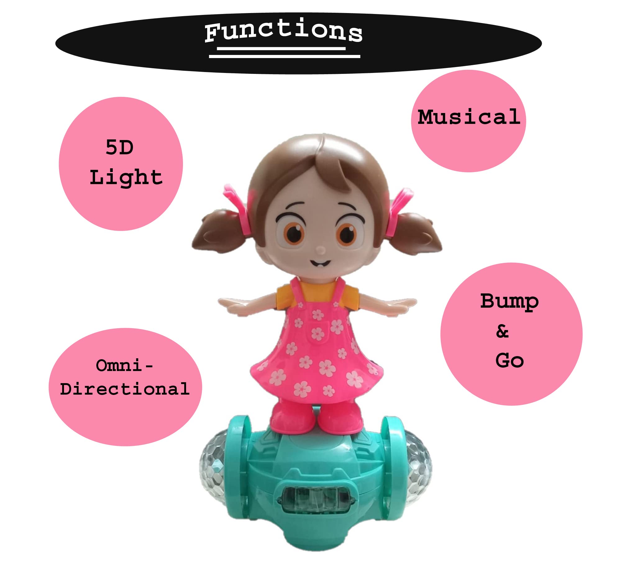 Buy VGRASSP 360 Degree Rotating Skate Musical Dancing Girl Toy with Flashing Lights & Bump and Go Action Doll for Toddlers and Girls Online at Low Prices in India - Amazon.in