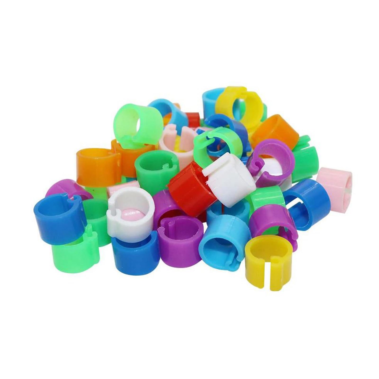 Anillos de plástico para patas de aves 6 mm diámetro interior 7 mm ancho para palomas codornices