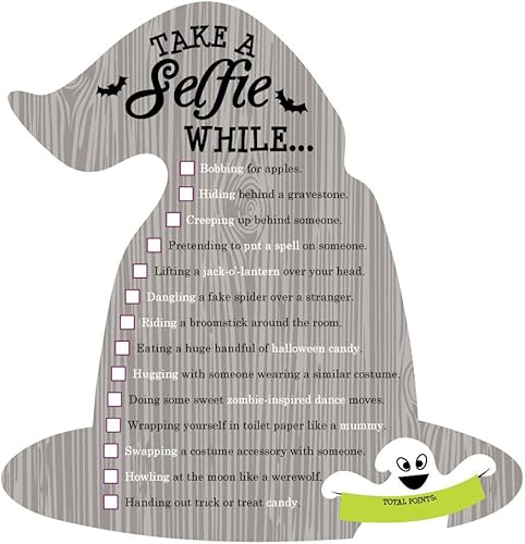 Miniatura 4 de Big Dot of Happiness Happy Halloween - Selfie Scavenger Hunt - Juego de fiesta de brujas - Juego de 12