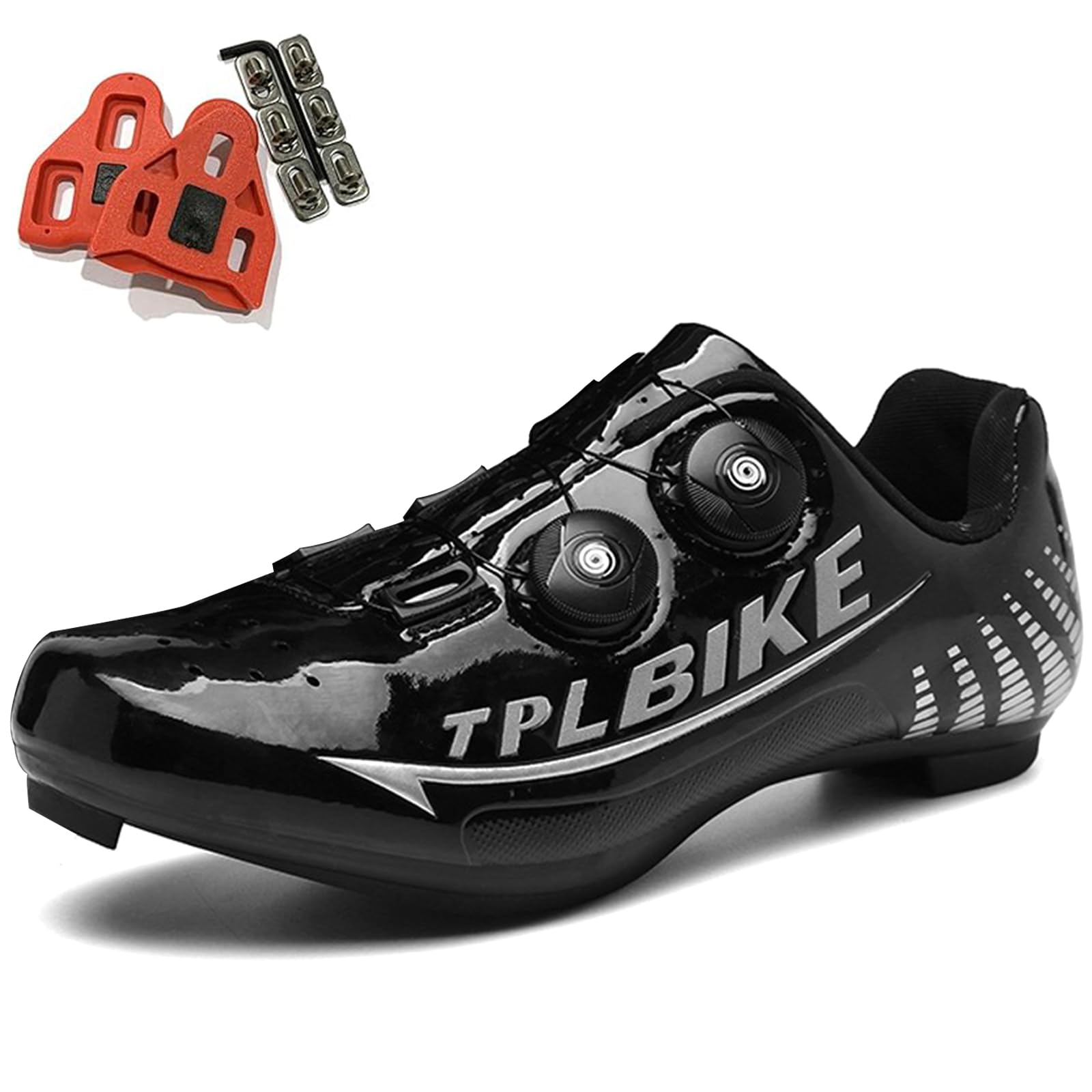 SDEQA Fahrradschuhe Herren Rennradschuhe MTB Radschuhe Kompatibel mit Look SPD SPD-SL Delta Lock Pedal Atmungsaktive Mountainbike Sneaker Entsperren Schuhe