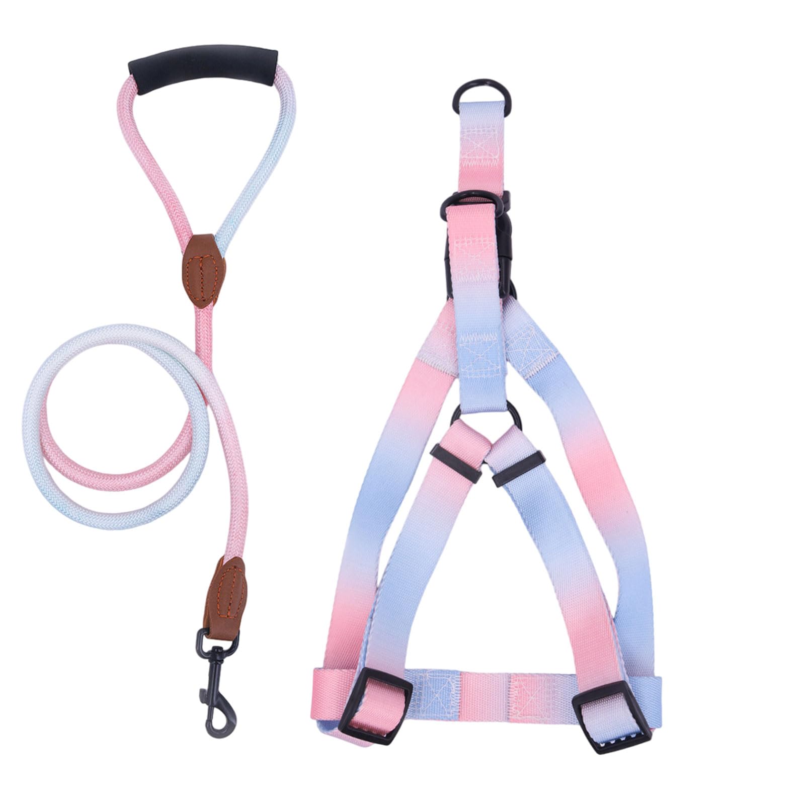 MICFENY Dog Harness for Small Dogs Fabric Chest Harness Outdoor Training Harness Adjust Leash for Dog Walking Supply