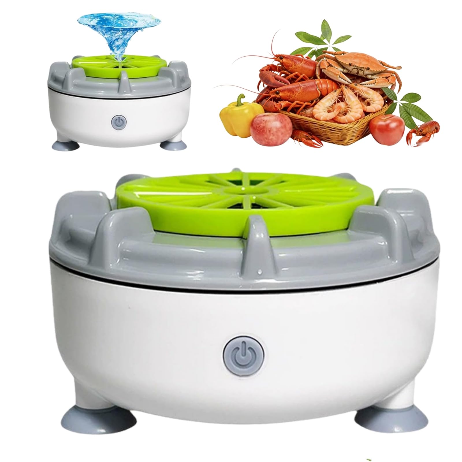 Efficient Portable Fruit and Vegetable Washer, Rechargeable, Waterproof Automatic Cleaner with Swirl & Ultrasonic Tech for Fruits, Vegetables, Grains, Meat, Seafood, and Berries (USB)