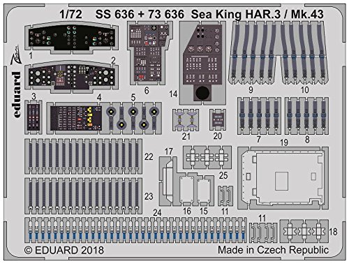 Sea King HAR.3 cockpit plastique trop simpliste ? Amélioration Eduard 1:72 Airfix