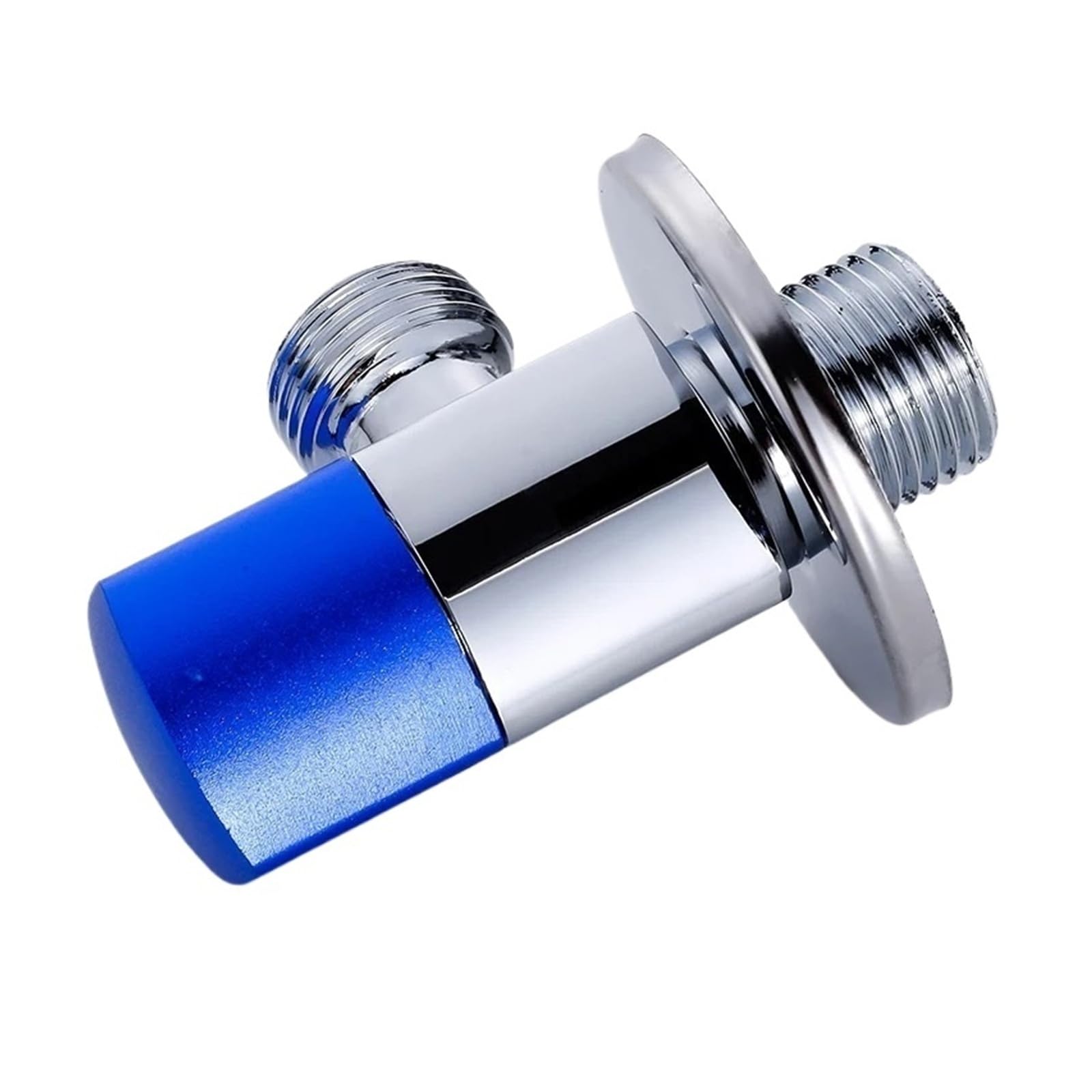 Bvhisehp Blue Chrome Plated Thickened Brass Angle Stop Valve Red Hot Cold Water Switch Valve