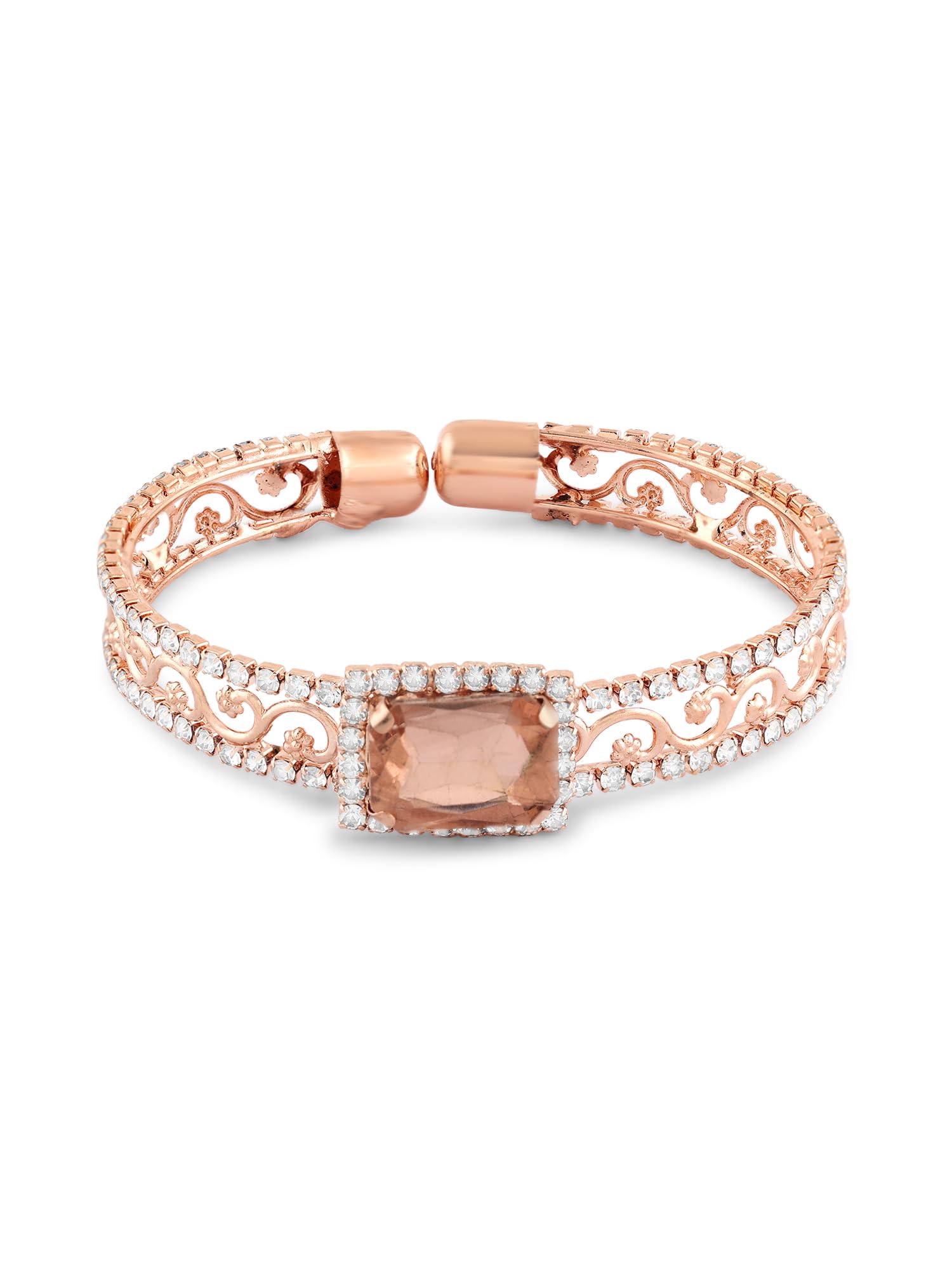 See full amazon price history chart for ZAVERI PEARLS Rose Gold Dazzling Austrian Diamonds Bracelet For Women-ZPFK16600 ZAVERI PEARLS Rose Gold Dazzling Austrian Diamonds Bracelet For Women-ZPFK16600 (B0CKTLCVYS) Amazon Price History, Amazon Price Tracker