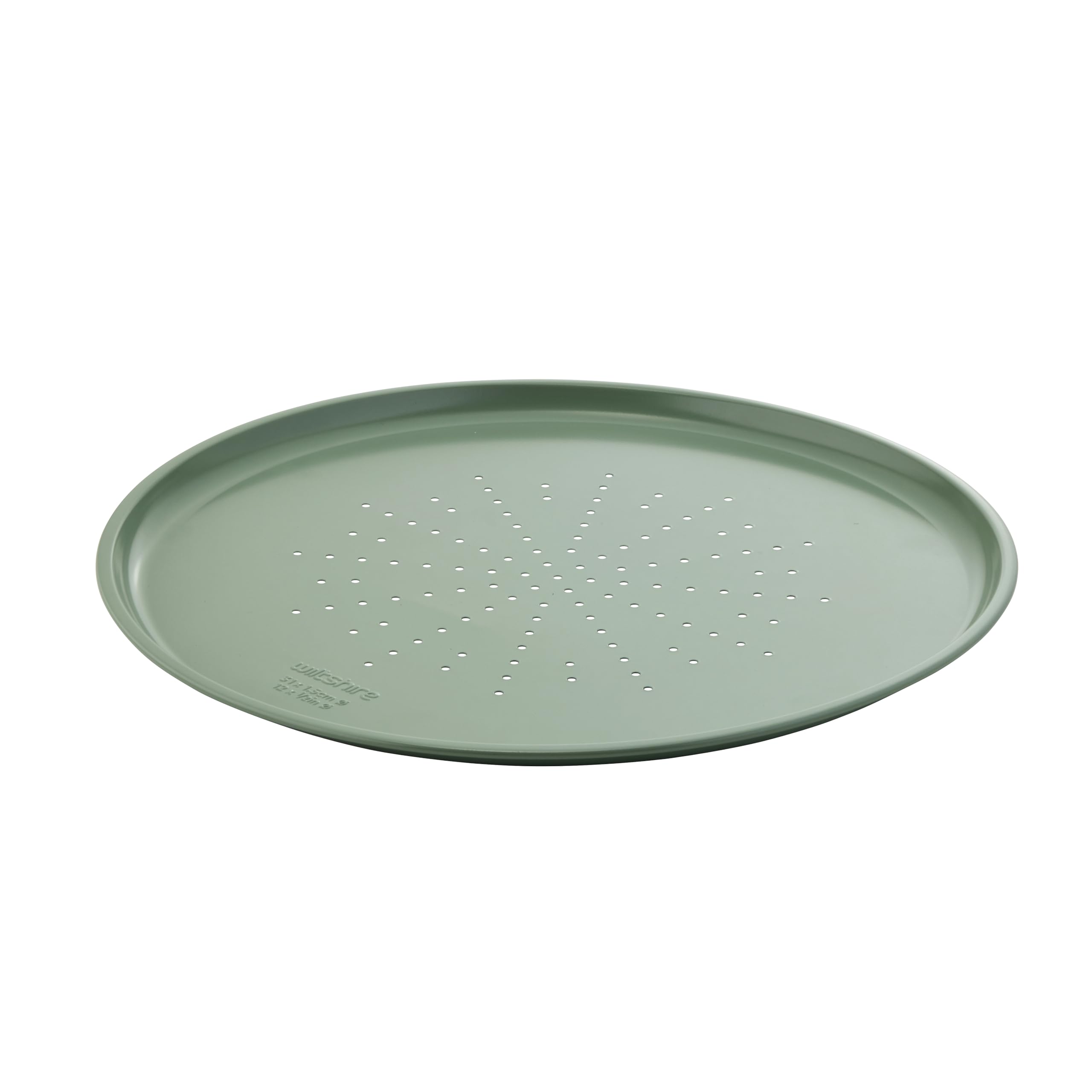 Wiltshire Colour Rush Air Fryer Pizza Pan Crisper, Moss, PFOA PTFE Free, for Snack Pizzas, for Everyday Oven Cooking, 31x31x1.5cm
