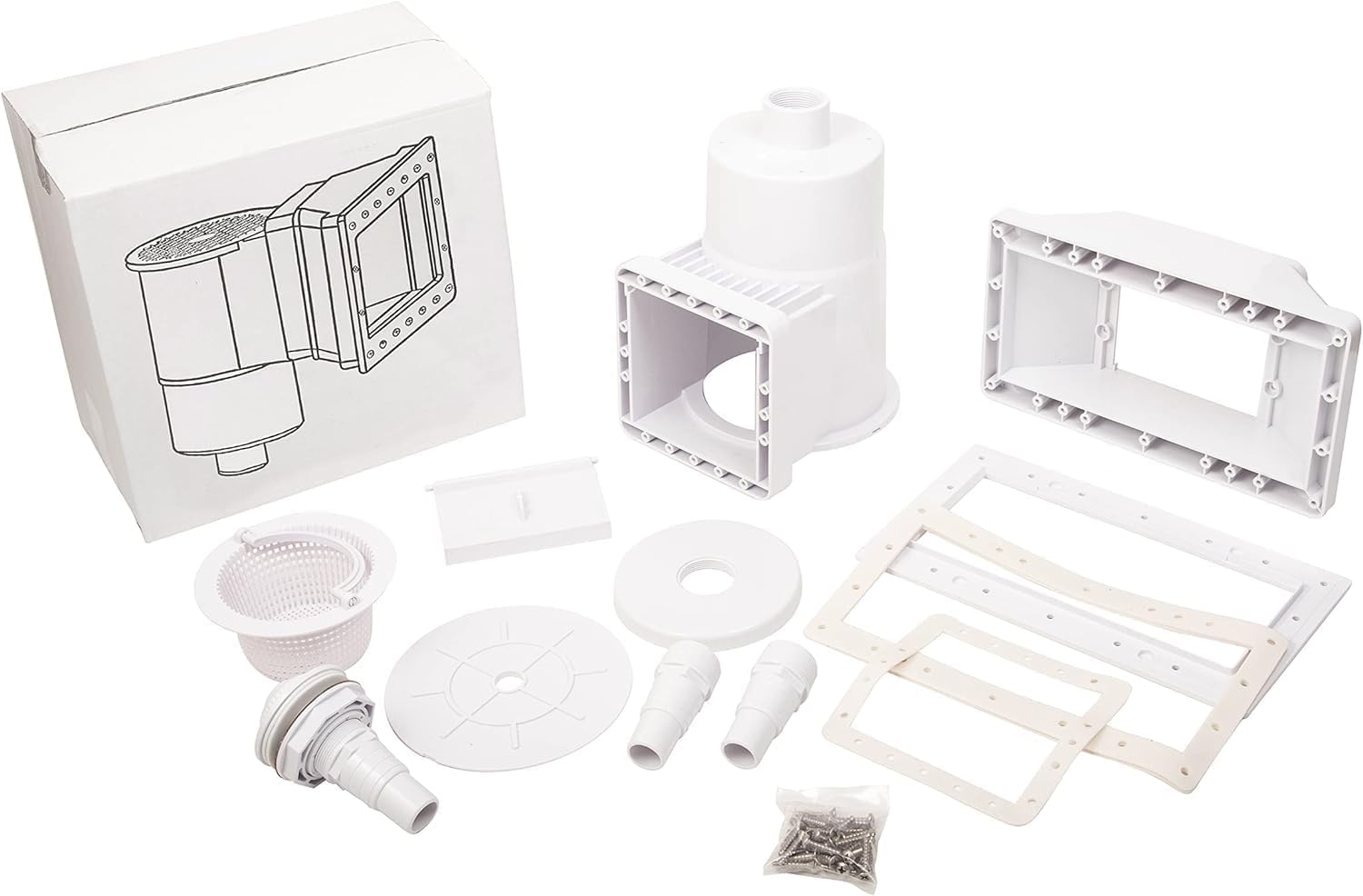 Ocean Blue Water Products Replacement Wide Mouth Skimmer, White, Part Number 170010, Comes Complete with Skimmer, Basket, Vacuum Adapter and Return Fitting