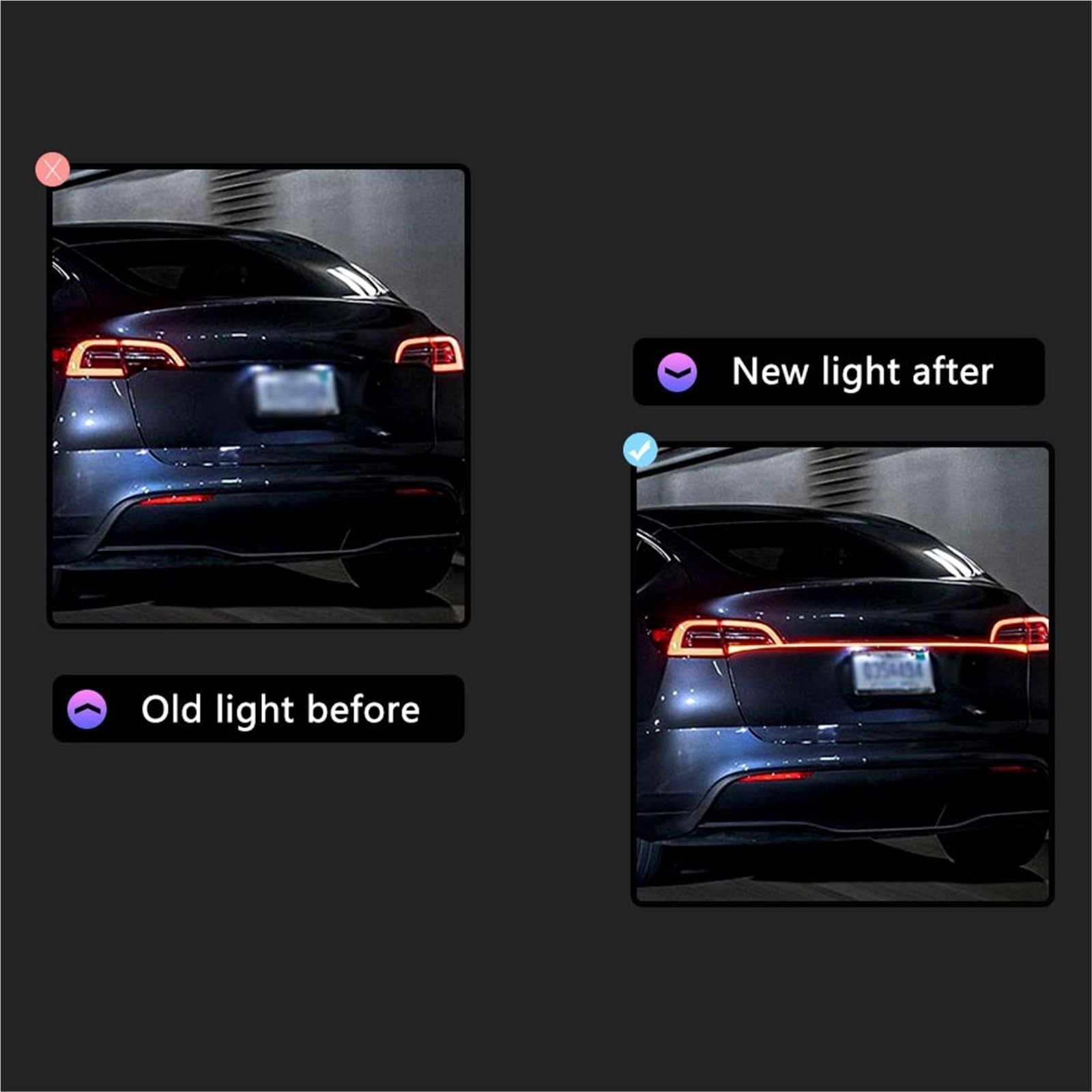 Lampa tylna zespolona Dla Tesla Model 3 Y Przez Tylne Światło Płynący Dynamiczny Skręt Hamulec Tylny Tylny Bagażnik Światło Bar Auto Lamp Akcesorium(For Model 3)