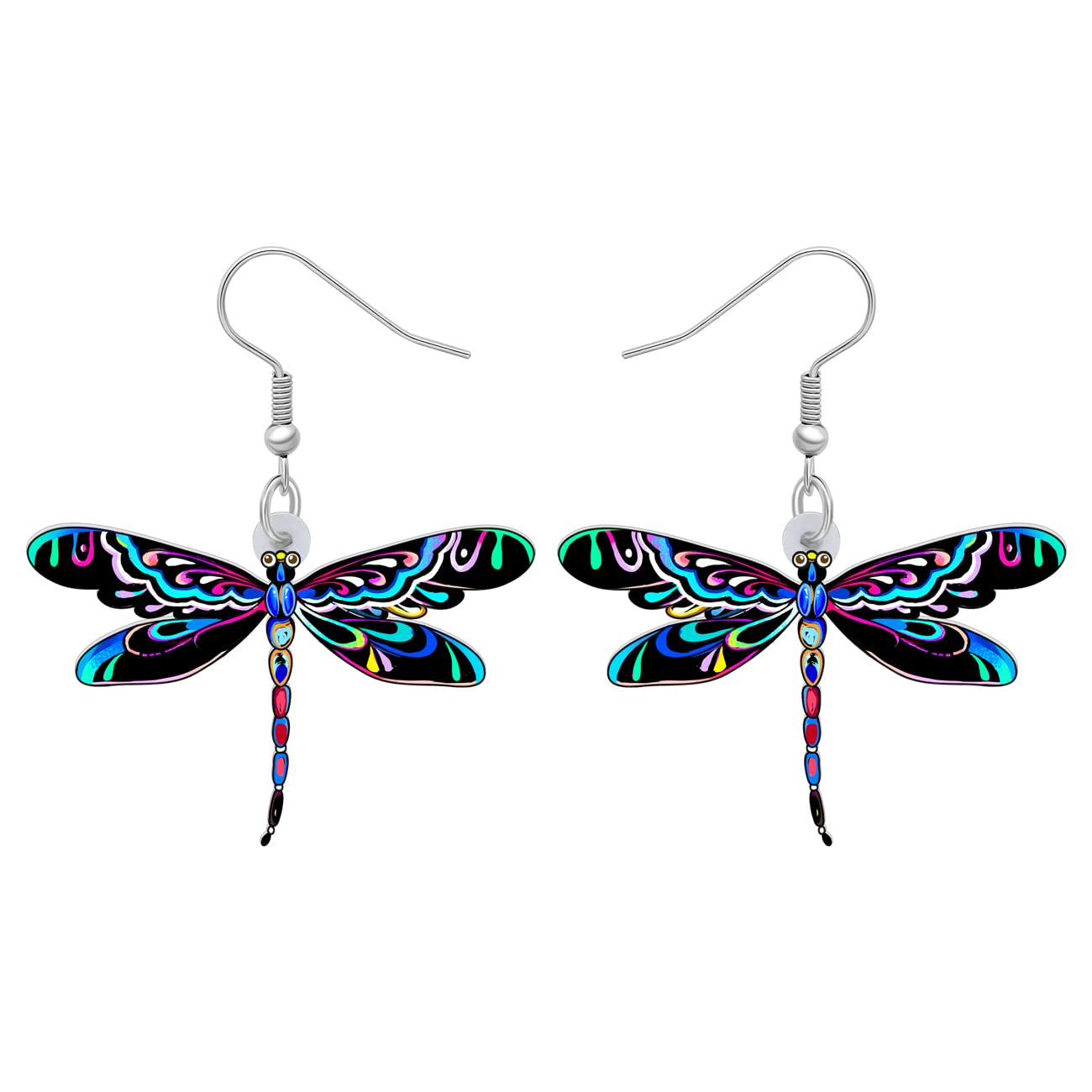 BAMAY Acrylic Dragonfly Earrings Insects Dangle Summer Jewelry Dragonfly Gifts for Women Charms