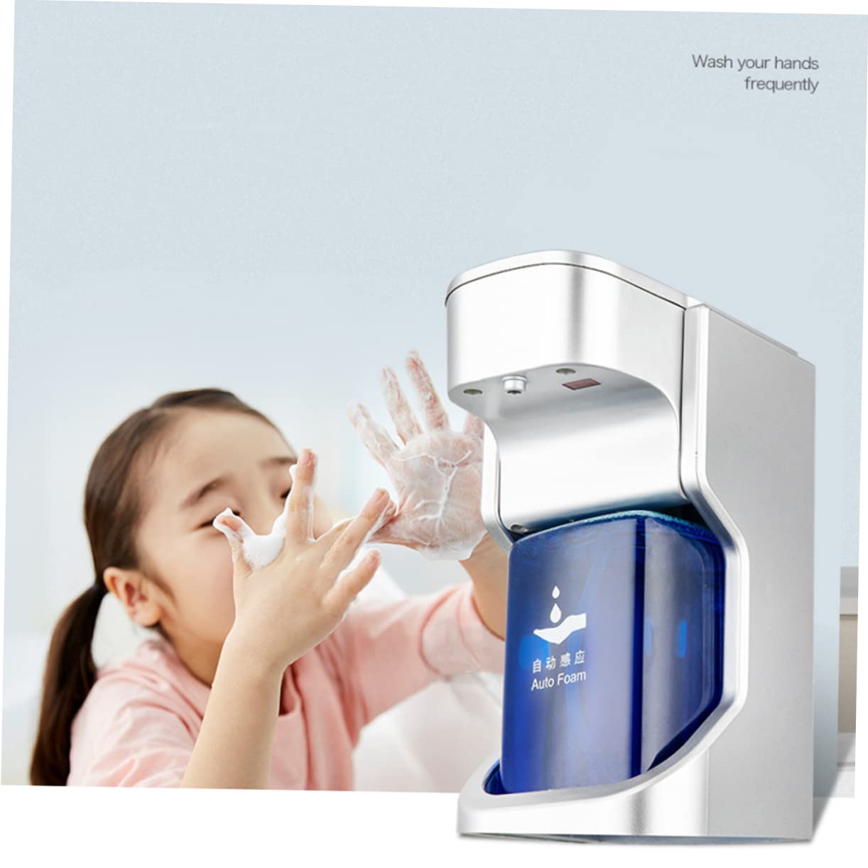Dispenser Schiumogeno Automatico a Induzione 400ml in Abs Argento