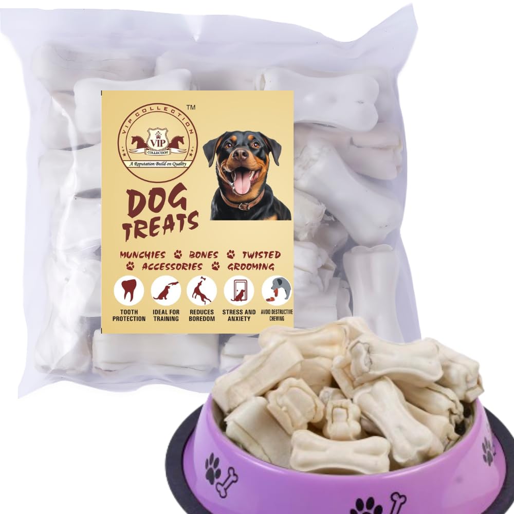 VIP Collection Rawhide Chicken Flavor Dog Chew 2 Inch Calcium Bone for Small Dogs and Puppies (400-Gram) (B09DVR5M7V) Amazon Price History, Amazon Price Tracker