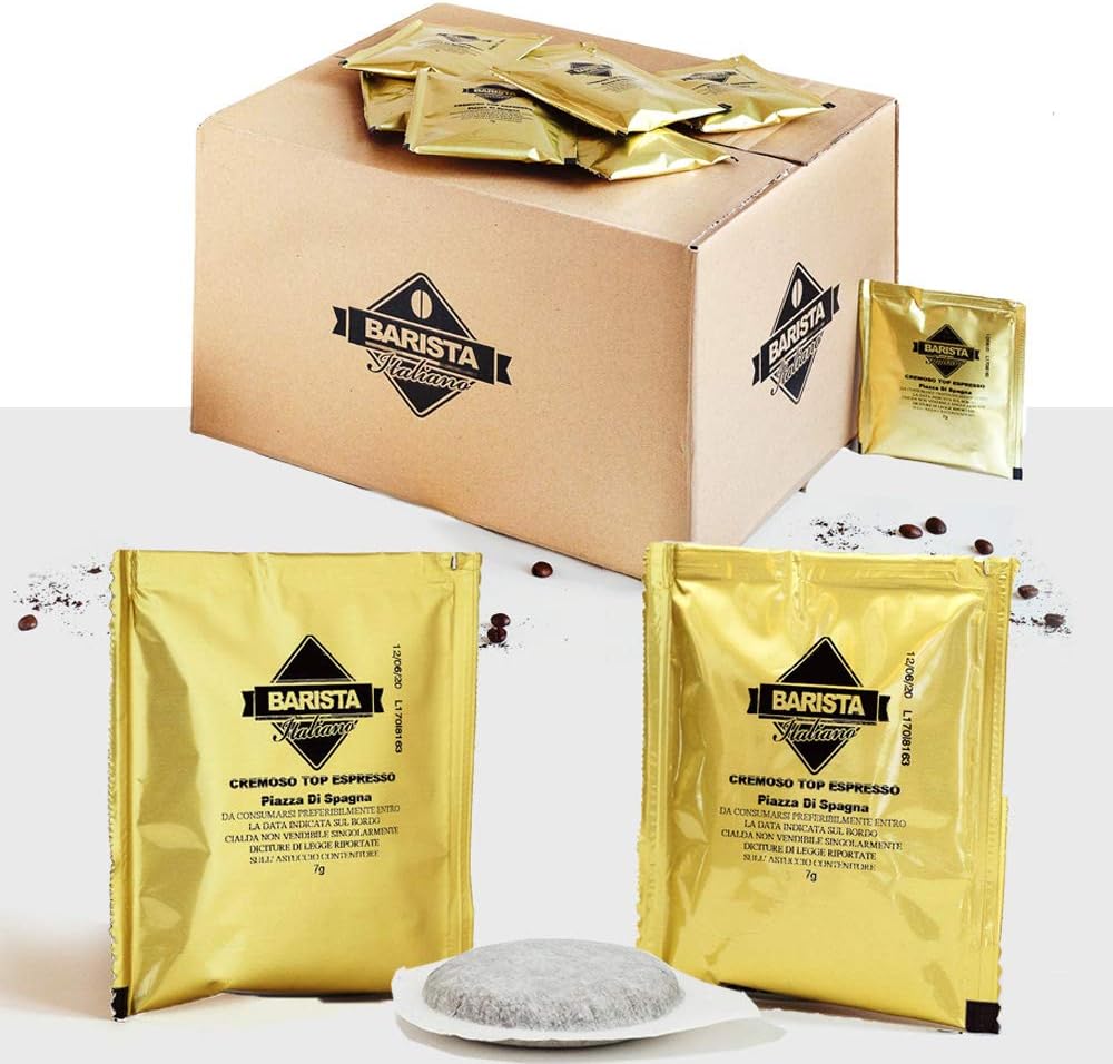 Barista Italiano 100 ESE Coffee Paper Pods 44mm (CREMOSO TOP ESPRESSO, 100 Sachets)