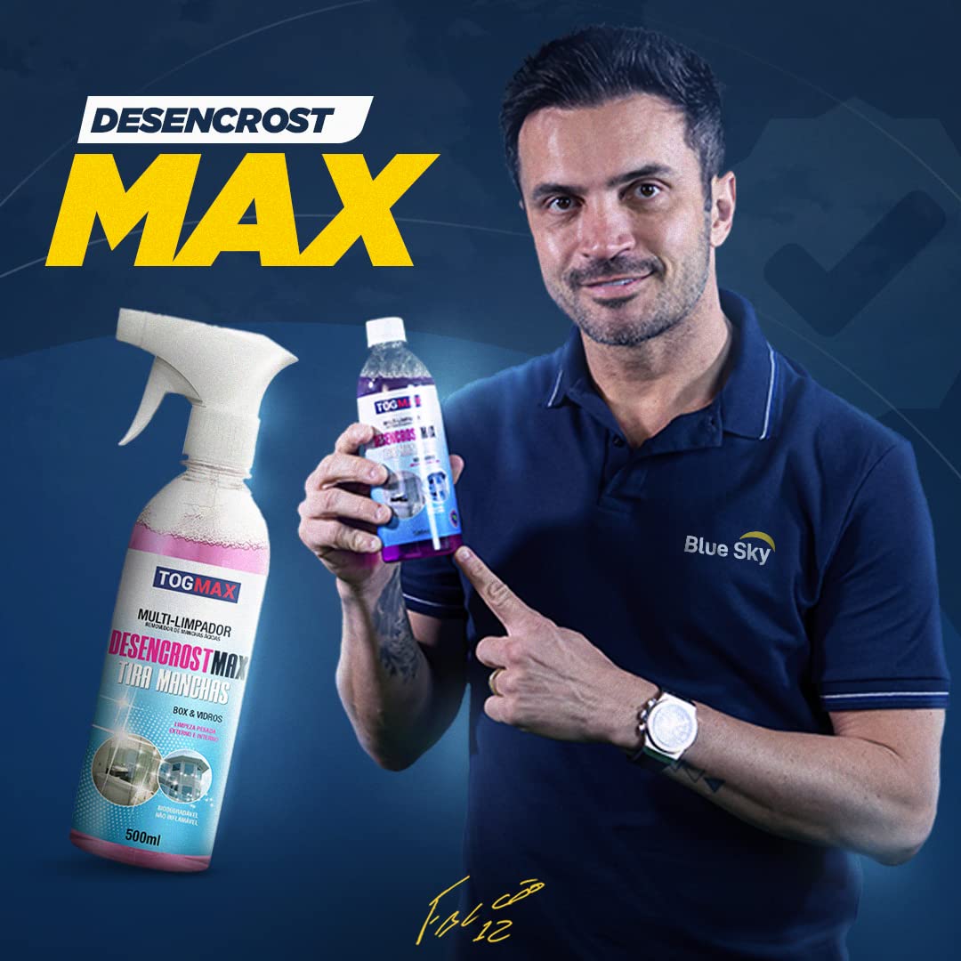 Desencrost Max Tira Manchas Limpador Removedor Vidro Limpa Box