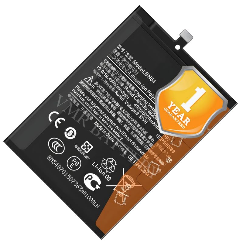 Image of Original BN54 Battery Compatible for Xiaomi Redmi Note 9 (Not Compatible for Note 9 4G) (M2003J15SC, M2003J15SG, M2003J15SS) | Note 9 5G (M2007J22C) - (5020mAh) - 1 Year Warranty K7
