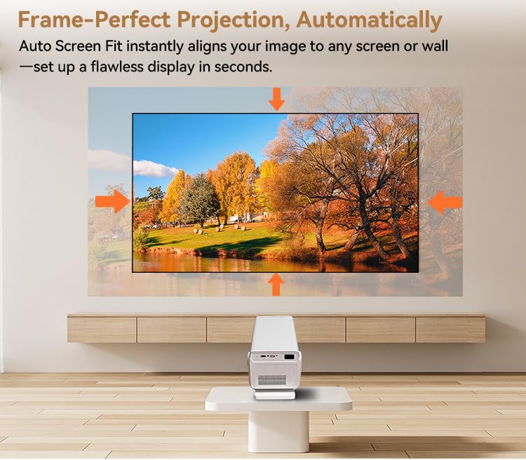 Dol-by Atmos, Net - Flix Certified TOPTRO Hyper Smart Projector 4K Ultra HD HDR10 Support 20000 Lumens Bright Dol-by 5.1 Support,1080p Native, Fully Automatic, HDMI ARC, YouTube, HOT*, Prime Apps 4