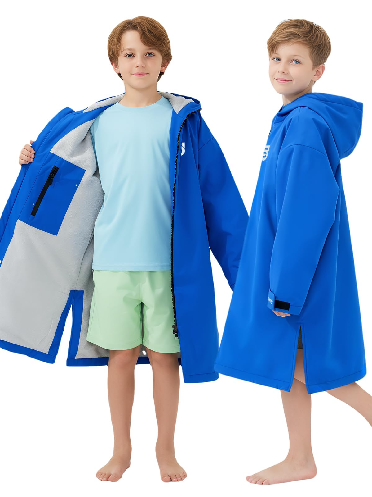 Waterproof Swim Parka Surf Changing Robe for Kids Youth and Adults